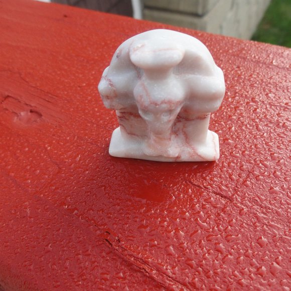 Red Network Jasper,Skull Cross Head Stone Carving~NEW~Creepy detailed 1.… - Picture 2 of 5